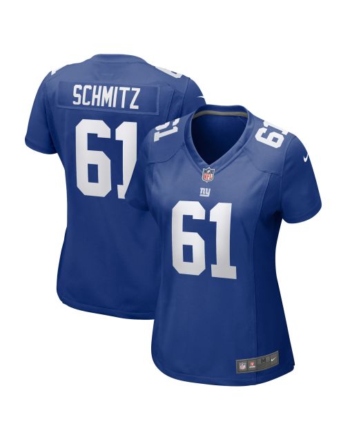 Women’s New York Giants John Michael Schmitz Royal Team Game Jersey