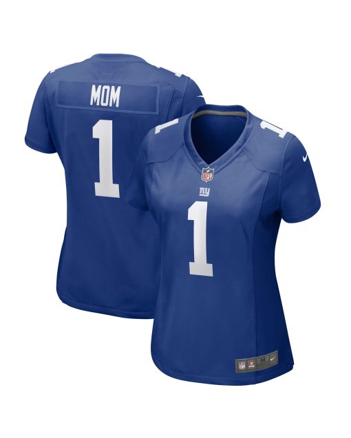Women’s New York Giants Number 1 Mom Royal Game Jersey