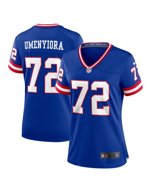 Women’s New York Giants Osi Umenyiora Royal Classic Retired Player Game Jersey