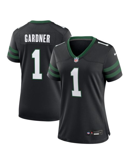 Women’s New York Jets Ahmad Sauce Gardner Legacy Black Alternate Game Jersey
