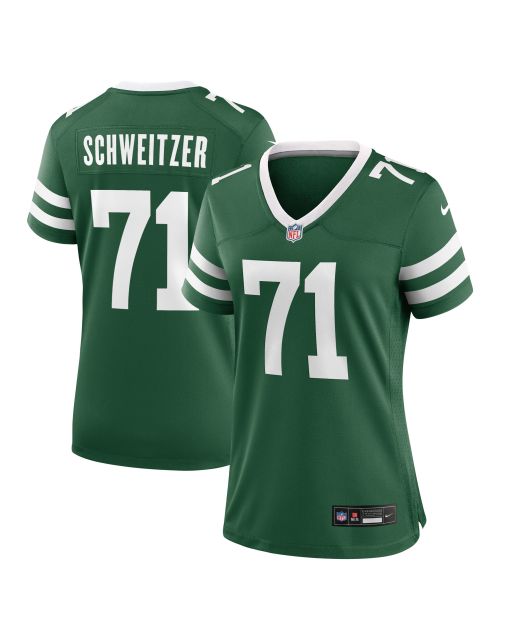 Women’s New York Jets Wes Schweitzer Legacy Green Team Game Jersey
