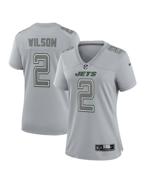 Women’s New York Jets Zach Wilson Gray Atmosphere Fashion Game Jersey
