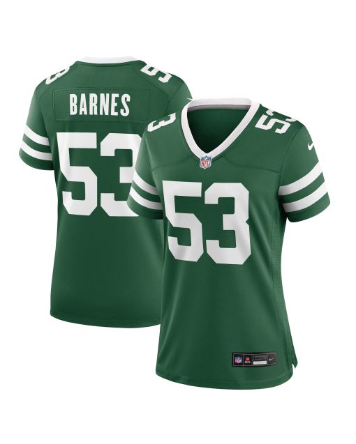 Women’s New York Jets Zaire Barnes Legacy Green Team Game Jersey