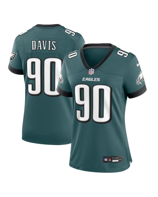 Women’s Philadelphia Eagles Davis Midnight Green Team Game Jersey