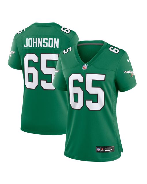 Women’s Philadelphia Eagles Lane Johnson Kelly Green Alternate Game Jersey