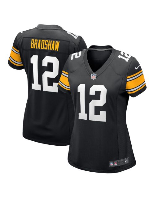 Women’s Pittsburgh Steelers Terry Bradshaw Black Retired Player Jersey