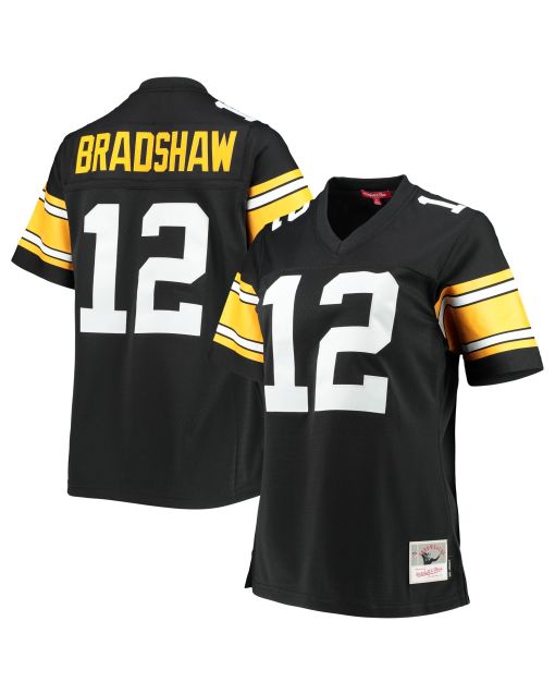 Women’s Pittsburgh Steelers Terry Bradshaw Mitchell & Ness Black Legacy Player Jersey