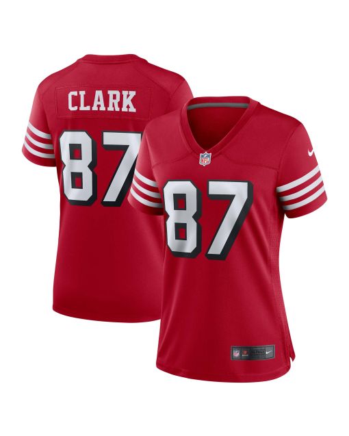 Women’s San Francisco 49ers Dwight Clark Scarlet Alternate Game Jersey