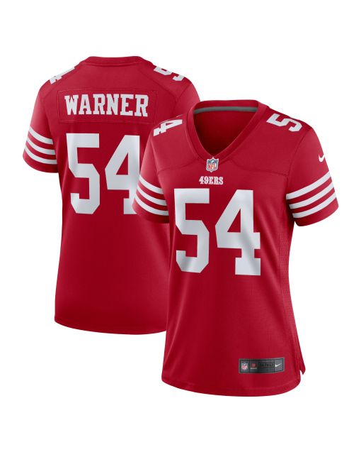 Women’s San Francisco 49ers Fred Warner Scarlet Game Player Jersey