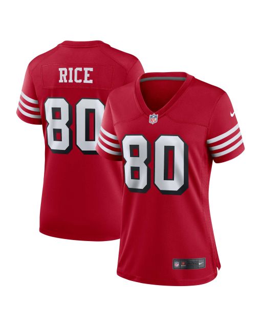 Women’s San Francisco 49ers Jerry Rice Scarlet Alternate Game Jersey