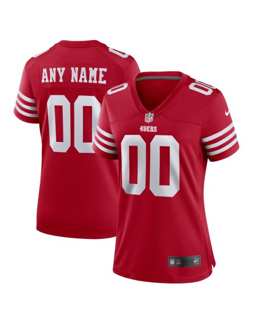 Women’s San Francisco 49ers Scarlet Game Custom Jersey