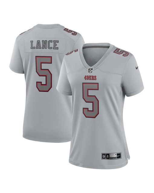 Women’s San Francisco 49ers Trey Lance Gray Atmosphere Fashion Game Jersey