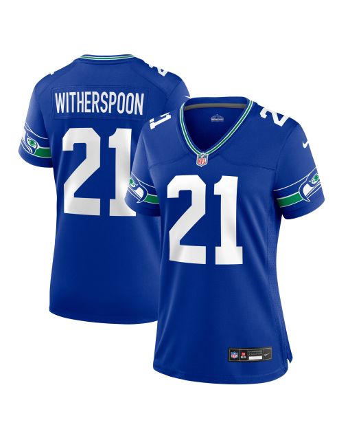 Women’s Seattle Seahawks Devon Witherspoon Royal Throwback Player Game Jersey