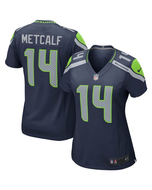 Women’s Seattle Seahawks DK Metcalf College Navy Game Player Jersey