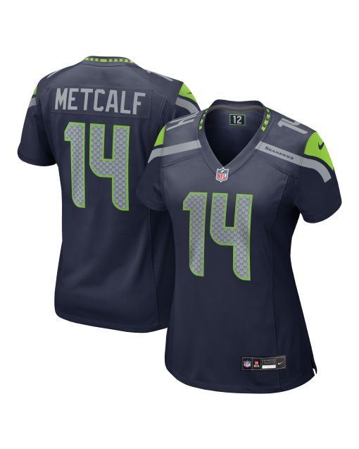 Women’s Seattle Seahawks DK Metcalf College Navy Team Game Jersey