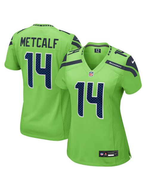 Women’s Seattle Seahawks DK Metcalf Neon Green Game Jersey
