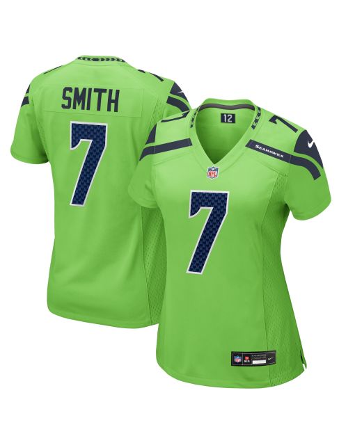 Women’s Seattle Seahawks Geno Smith Neon Green Game Jersey