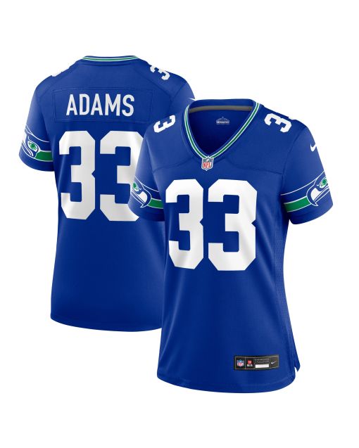 Women’s Seattle Seahawks Jamal Adams Royal Throwback Player Game Jersey