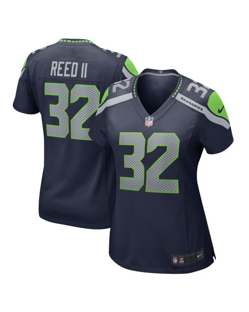 Women’s Seattle Seahawks Jerrick Reed II College Navy Game Jersey