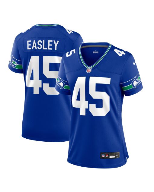 Women’s Seattle Seahawks Kenny Easley Royal Throwback Retired Player Game Jersey