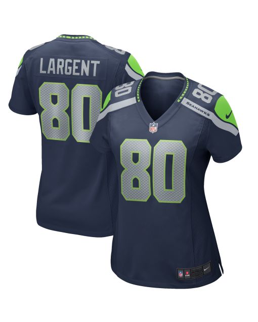 Women’s Seattle Seahawks Steve Largent College Navy Game Retired Player Jersey
