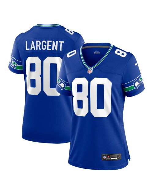 Women’s Seattle Seahawks Steve Largent Royal Throwback Retired Player Game Jersey