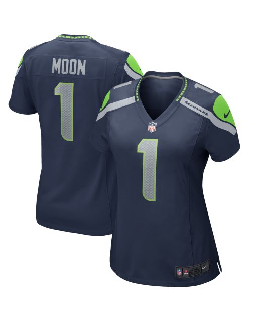 Women’s Seattle Seahawks Warren Moon College Navy Game Retired Player Jersey