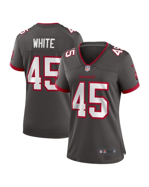 Women’s Tampa Bay Buccaneers Devin White Pewter Game Jersey