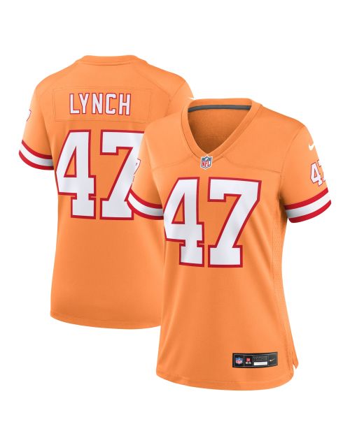 Women’s Tampa Bay Buccaneers John Lynch Orange Throwback Game Jersey