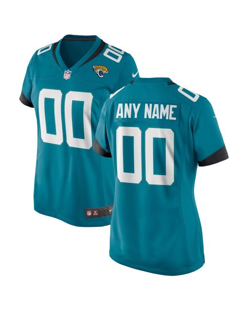 Women’s Teal Jacksonville Jaguars Custom Team Jersey