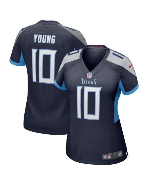 Women’s Tennessee Titans Vince Young Navy Game Retired Player Jersey