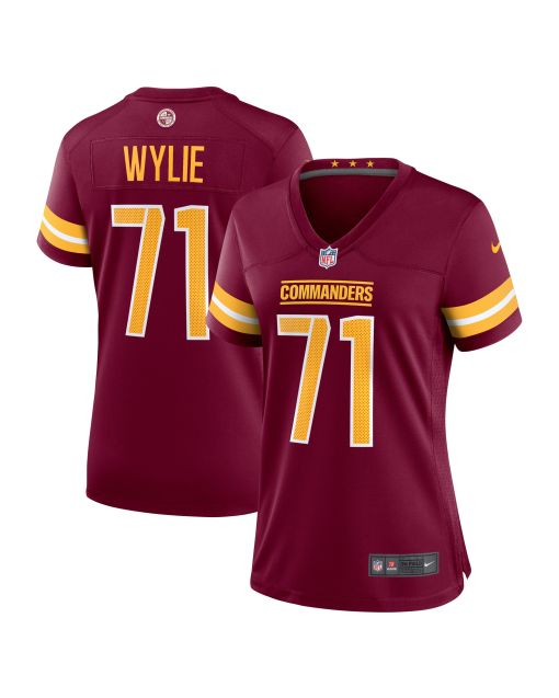 Women’s Washington Commanders Andrew Wylie Burgundy Game Player Jersey