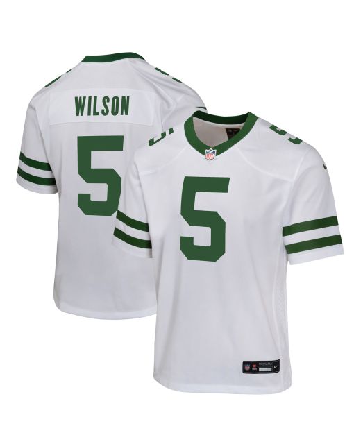Youth New York Jets Garrett Wilson Legacy White Game Jersey