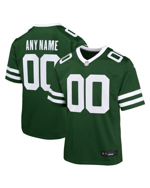 Youth New York Jets Legacy Green Custom Game Jersey