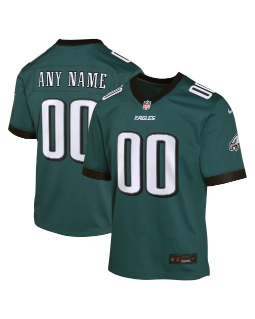 Youth Philadelphia Eagles Midnight Green Custom Game Jersey