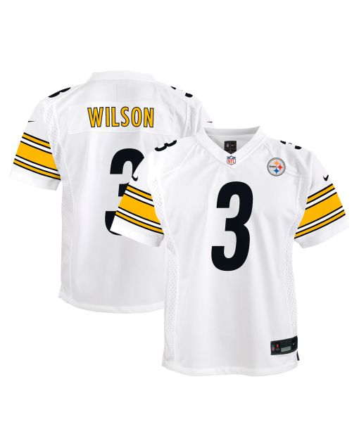 Youth Pittsburgh Steelers Russell Wilson White Player Game Jersey