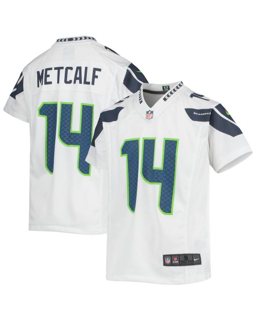 Youth Seattle Seahawks DK Metcalf White Game Jersey