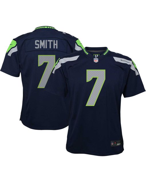 Youth Seattle Seahawks Geno Smith Navy Game Jersey