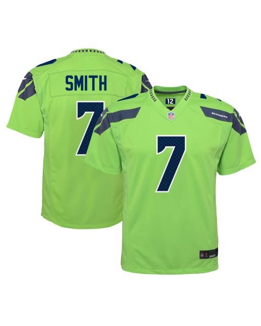 Youth Seattle Seahawks Geno Smith Neon Green Alternate Player Game Jersey