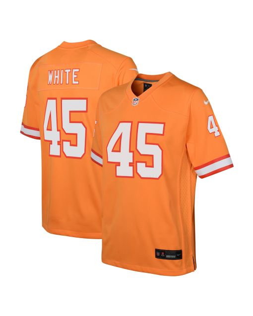 Youth Tampa Bay Buccaneers Devin White Orange Game Jersey