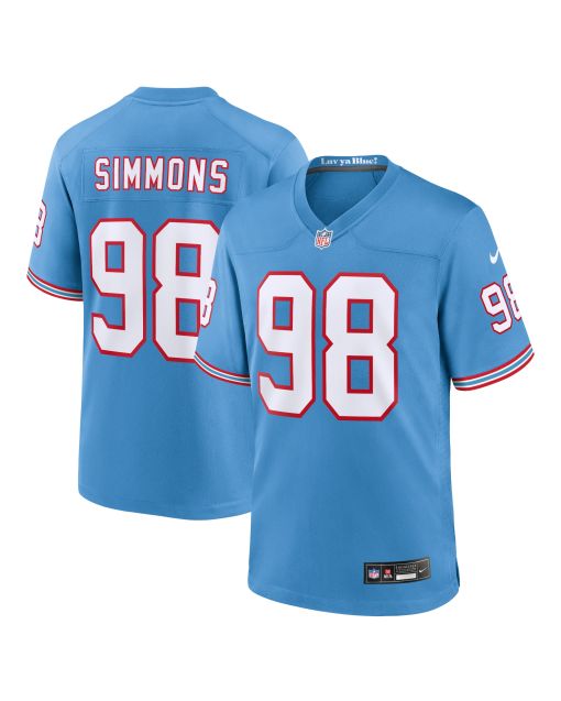 Youth Tennessee Titans Jeffery Simmons Light Blue Game Jersey