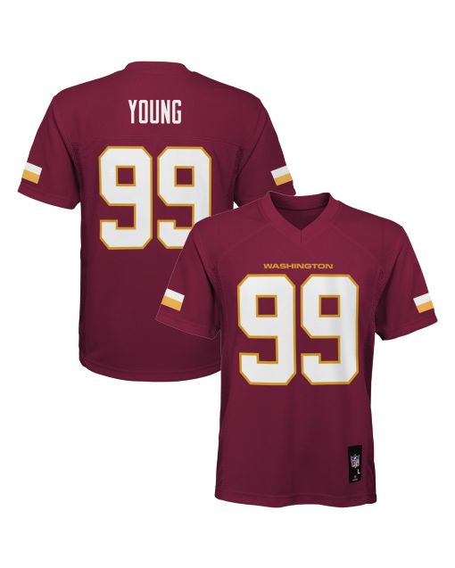 Youth Washington Commanders Chase Young Burgundy Player Jersey