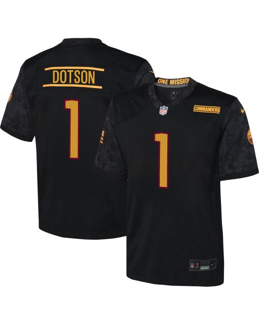 Youth Washington Commanders Jahan Dotson Black Game Jersey