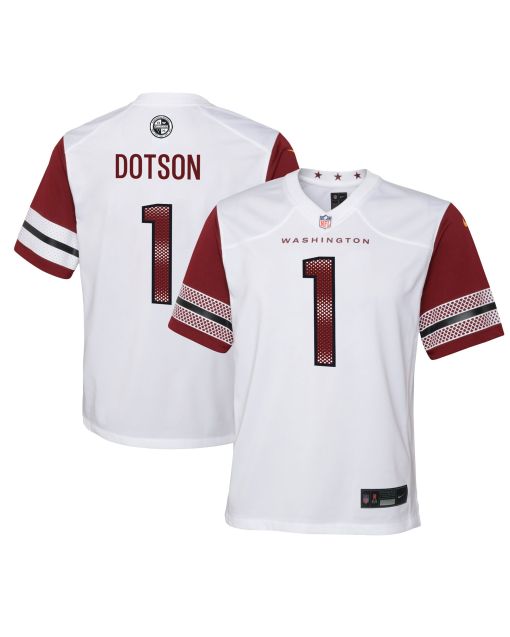 Youth Washington Commanders Jahan Dotson White Game Jersey