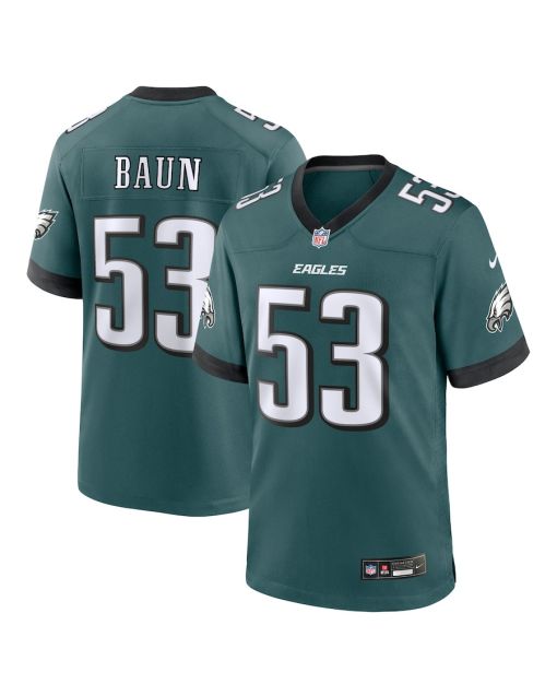 Zach Baun 53 Philadelphia Eagles Game Men Jersey – Midnight Green