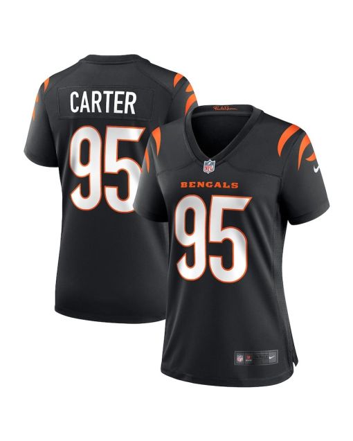 Zach Carter 95 Cincinnati Bengals Women Game Jersey – Black