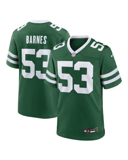 Zaire Barnes 53 New York Jets Team Game Men Jersey – Legacy Green