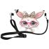 Cute cartoon bunny with pink heart shaped glasses makeup bag