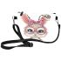 Cute kawaii bunny with pink glasses makeup bag