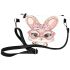 Cute kawaii bunny with pink glasses makeup bag
